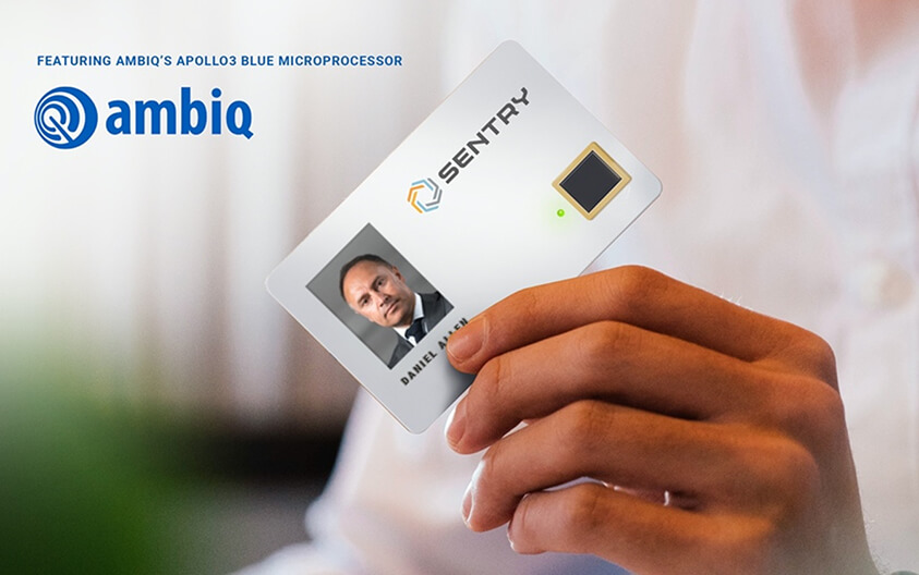 Apollo3 Blue MCU on SentryCard