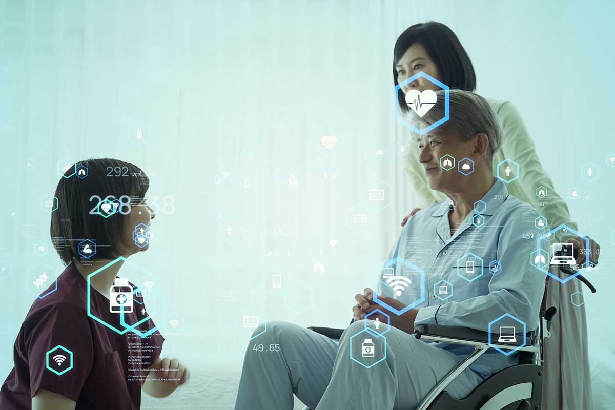 Using AI in Nursing Homes for a Better Retirement - Man in wheel chair